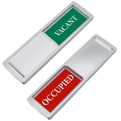 Sichtschutzschild besetzt für Badezimmertür, leeres Produkt, Toilette, magnetischer Schieber, Büro Image