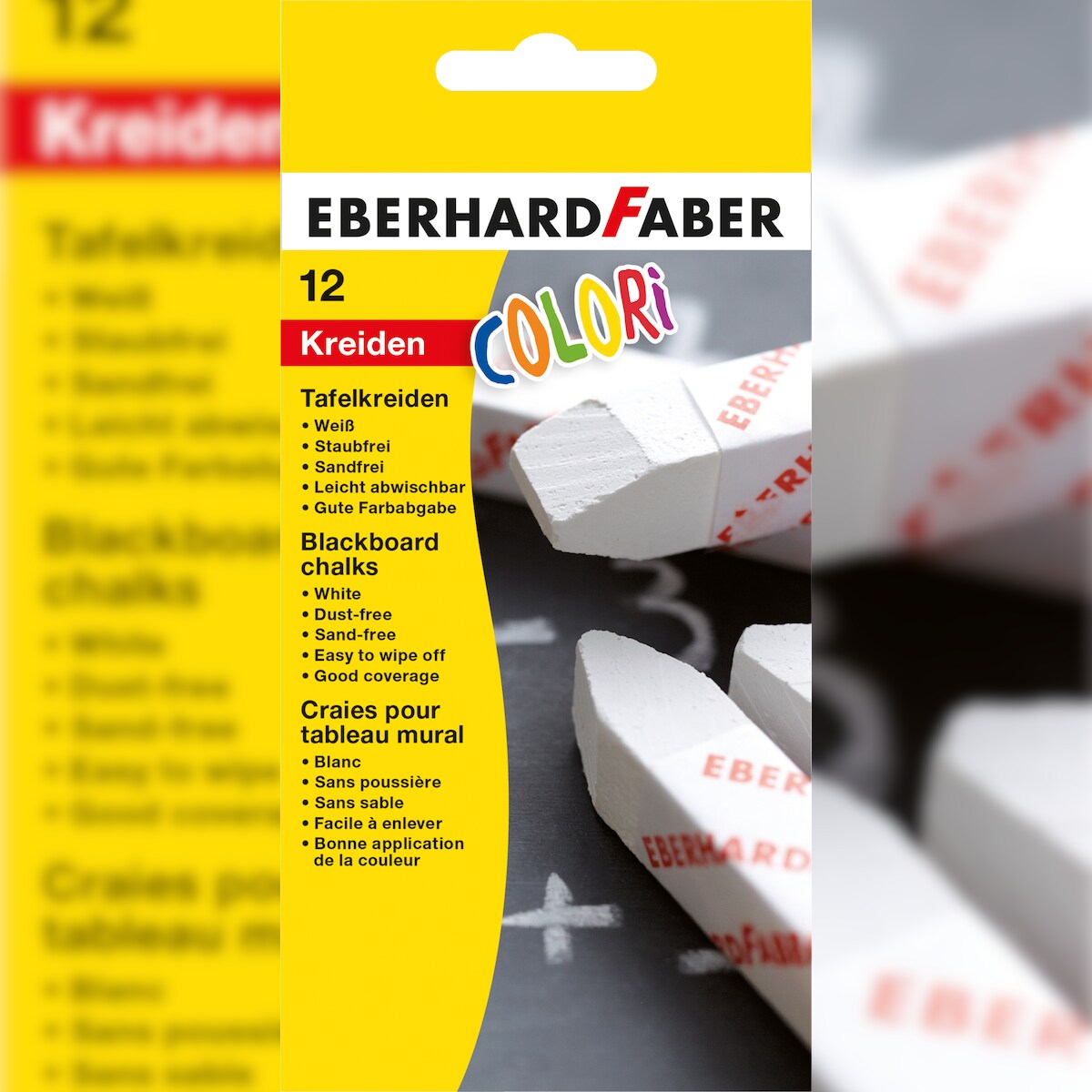 Eberhard Faber Wandtafelkreide Colori weiß 12er Image
