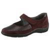 Riemchenballerina WALDLÄUFER "HENNI-Soft", Damen, Gr. 5,5 (38,5), rot (bordeaux), Veloursleder, Textil, Nappaleder, unifarben, Basic, Schuhe, Komfortschuh, Klettschuh, Bequemschuh in Weite H, mit Orthotritt