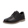 Schnürschuh RIEKER, Herren, Gr. 44, grau (dunkelgrau), Glattleder, unifarben, klassisch, Schuhe, Halbschuh, Business-Schnürer in bequemer Form