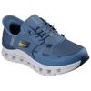 Slip-On Sneaker SKECHERS "GLIDE-STEP PRO", Herren, Gr. 43, blau (blaugrau), Textil, sportlich, Schuhe, Laufschuh, Trainingsschuh mit flexibler Traktionslaufsohle