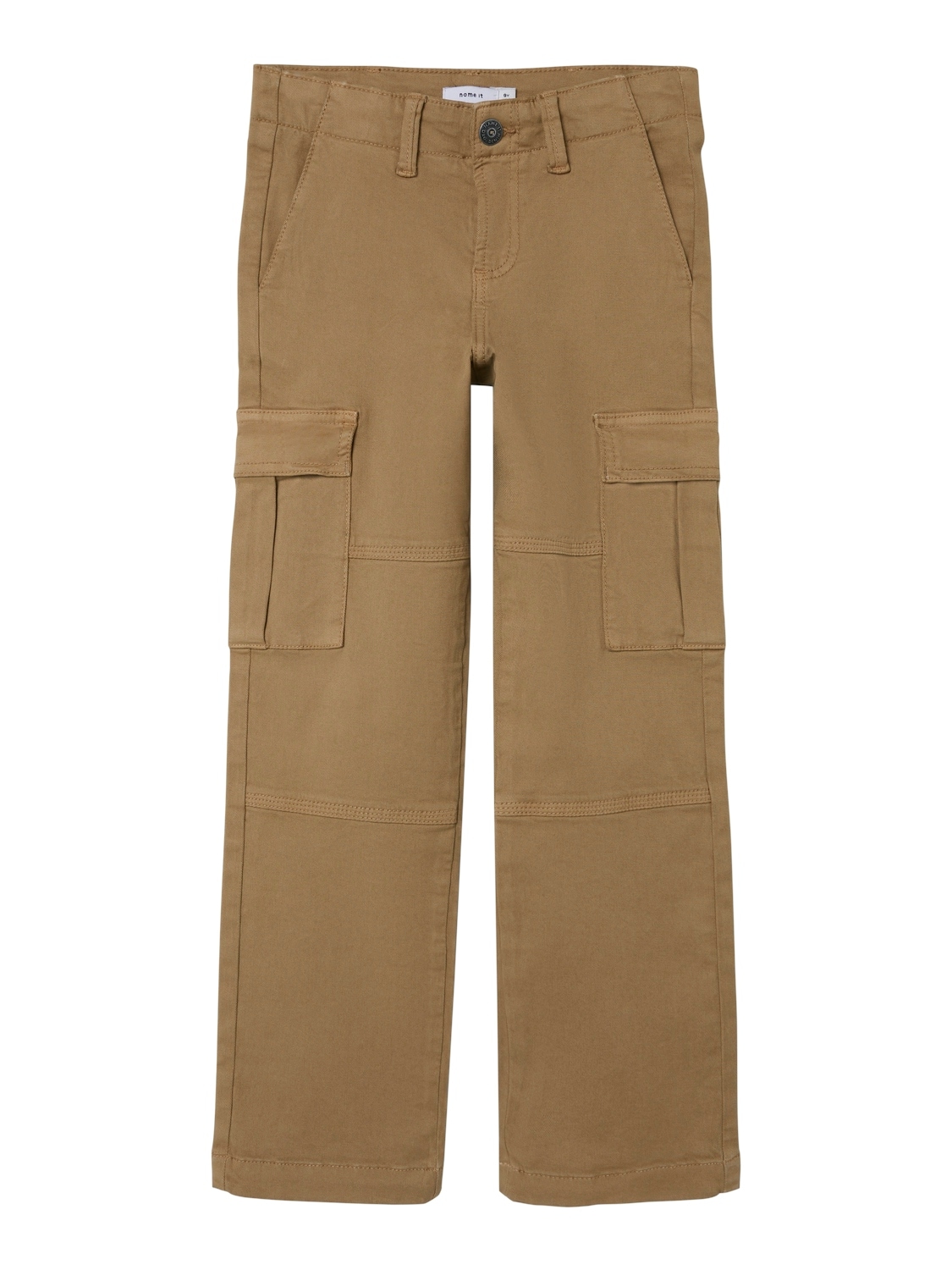 Cargohose NAME IT "NKMRYAN ST TWI CARGO PANT 5720-OT NOOS", Jungen, Gr. 140, N-Gr, braun (kelp), Web, Obermaterial: 98% Baumwolle, 2% Elasthan, unifarben, slim fit normal, Hosen Image