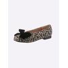 Ballerina HEINE, Damen, Gr. 40, beige (beige, schwarz), Textil, modisch, Schuhe
