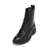 Stiefelette MARC O'POLO "mit praktischem Innenzipper", Damen, Gr. 37, schwarz, Obermaterial: 100% Leder (Schaf), Schuhe
