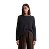 Strickpullover MARC O'POLO "aus Heavy-Weight-Organic-Cotton", Damen, Gr. XXL, blau (deep night blau), Obermaterial: 100% Baumwolle, unifarben, casual, U-Boot-Ausschnitt, Langarm, Pullover