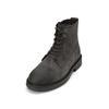 Stiefelette MARC O'POLO "aus softem Velours-Rindleder", Damen, Gr. 46, schwarz (schwarz graphite), Obermaterial: 100% Leder (Rind), unifarben, Schuhe