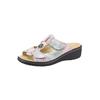 Pantolette BELVIDA, Damen, Gr. 37, rosa (rosé, bedruckt), Glattleder, klassisch, Schuhe