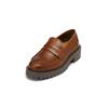 Loafer MARC O'POLO "mit robuster Profil-Laufsohle", Damen, Gr. 41, braun (cognac), Obermaterial: 100% Leder (Rind), unifarben, Schuhe