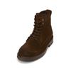 Stiefelette MARC O'POLO "aus softem Velours-Rindleder", Damen, Gr. 45, braun (schwarz earth), Obermaterial: 100% Leder (Rind), unifarben, Schuhe