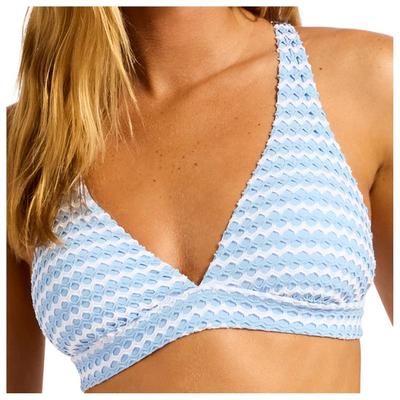 Seafolly - Women's Mesh Effect Multi Fit Longline Tri - Bikini-Top Gr 34 orange Image