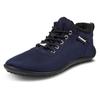 Barfußschuh LEGUANO "Galaxo", Damen, Gr. 42, blau (dunkelblau), Textil, sportlich, Schuhe, Komfortschuh, Flats, Schnürschuh mit spezieller Halbkugel-Laufsohle