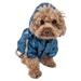 Blue All Weather Casual Windbreaker for Dogs, Medium