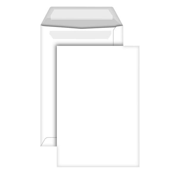 Steinmetz 250 Versandtaschen DIN B5 90 g/m² ohne Fenster weiß, 25x17.6 cm