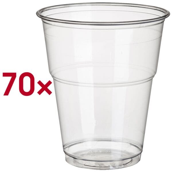 Papstar Einweg-Trinkbecher 0.3 L pure 70 Stück transparent, 9.5x11x9.5 cm Image