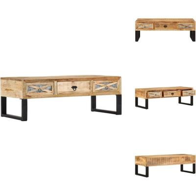 Vidaxl - Couchtisch 110 x 50 x 38 cm Massivholz Mango - Esszimmertisch - Couchtisch - Holztisch Image
