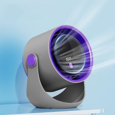Aiperq - Tischventilator, USB-Ventilator mit Digitalanzeige, kleiner, leiser elektrischer Image