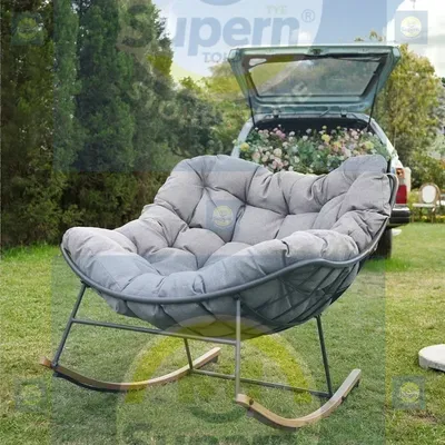 Outdoor Furniture Patio Egg Swing Garden Steel Hanging Chair Modern Sofa Lounge Rocker Steel Rocking Chair