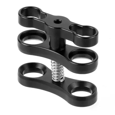 Ball Clamp Butterfly Clip For Double 1 inch Ball Mount Connector Underwater Diving Light Arm System For Camera Accessories