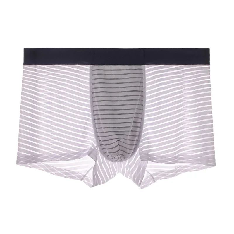 Mesh Antibakterielle Modal Herrenunterwäsche Herren Ice Silk nahtlose Boxershorts Dünne nahtlose atmungsaktive Sommer-Boxershorts Image