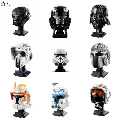 75276 Space Wars TIE Fighter Pilot Helm MOC SpaceShip Modell Bausteine Architektur Bildung Montage Modell Spielzeug Geschenke Image