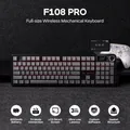 Tastiera da gioco wireless Aula F108 PRO con schermo Batteria da 8000 mAh 104 Chiave e manopola programmabili e sostituibili a caldo Retroilluminazione RGB