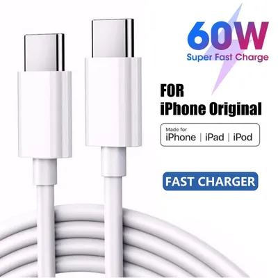 PD 60 W USB Typ C auf USB C Kabel USB-C Schnellladung Ladegerät Kabel für iPhone 15 MacBook Samsung Xiaomi Typ-C USB C Kabel