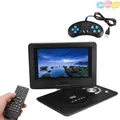Lecteur DVD portable TV HD, écran LCD 16:9, résolution d'image 234x480, CD, lecteur TV de jeu, adaptateur radio USB, DVD plus tard, 9 pouces