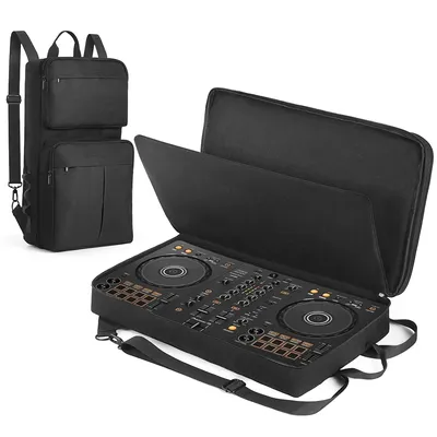 DJ Backpack for Pioneer DDJ-400 DDJ-FLX4 for Roland DJ-202 DJ Mixer Case DJ Controller Case Shockproof Adjustable Shoulder Strap