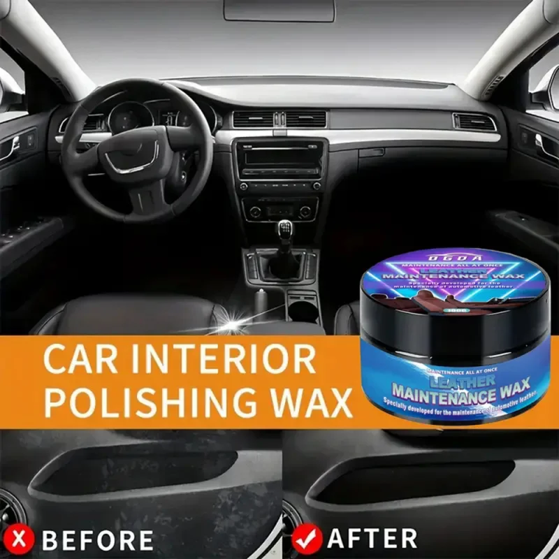 Auto Leder Reinigungscreme Sitz Wartung Pflege Öl Leder Restaurierung Nerz Öl Creme Leder Sofa Auto Innen Polieren Image
