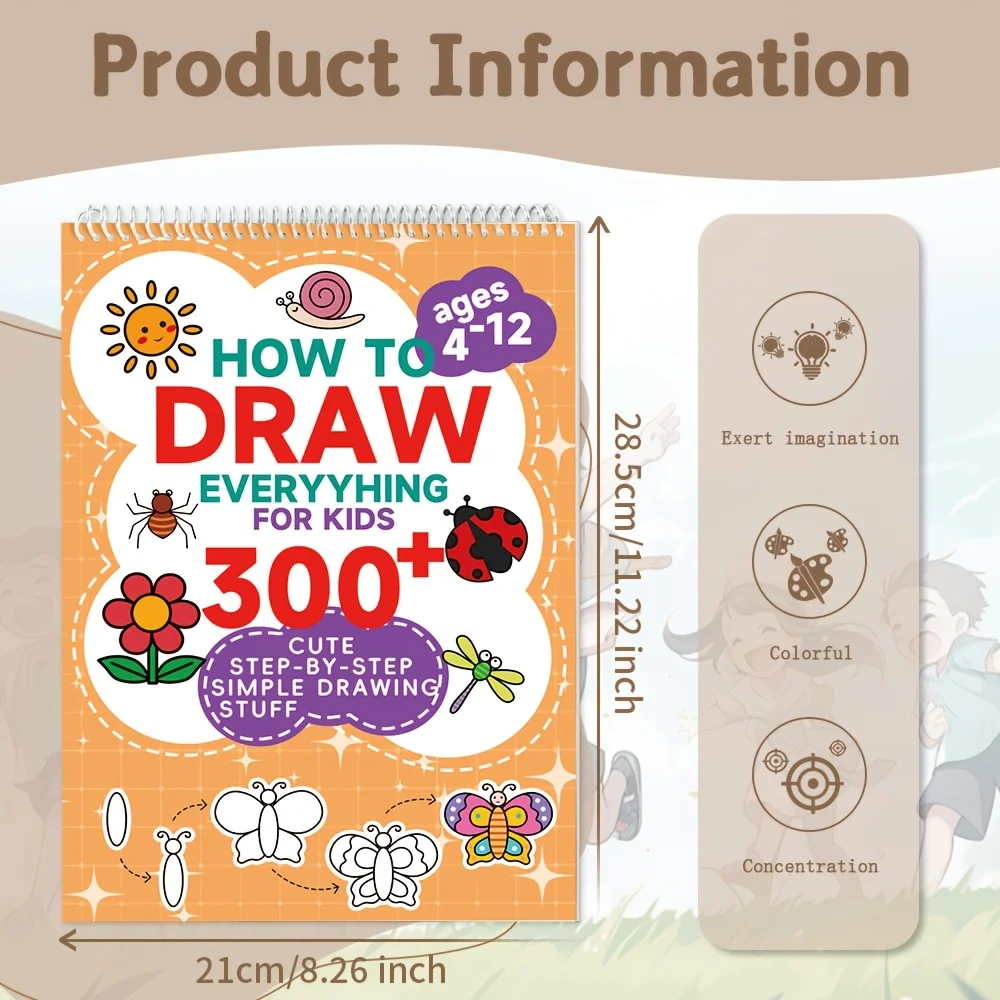 Ein einfaches Zeichenbuch, leicht zu verstehen, mit detaillierten und praktischen Schritten, praktisch zum Üben von Malbüchern Image