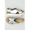 Camper Damen Sandale, Gr. 35, grau, kein Etikett