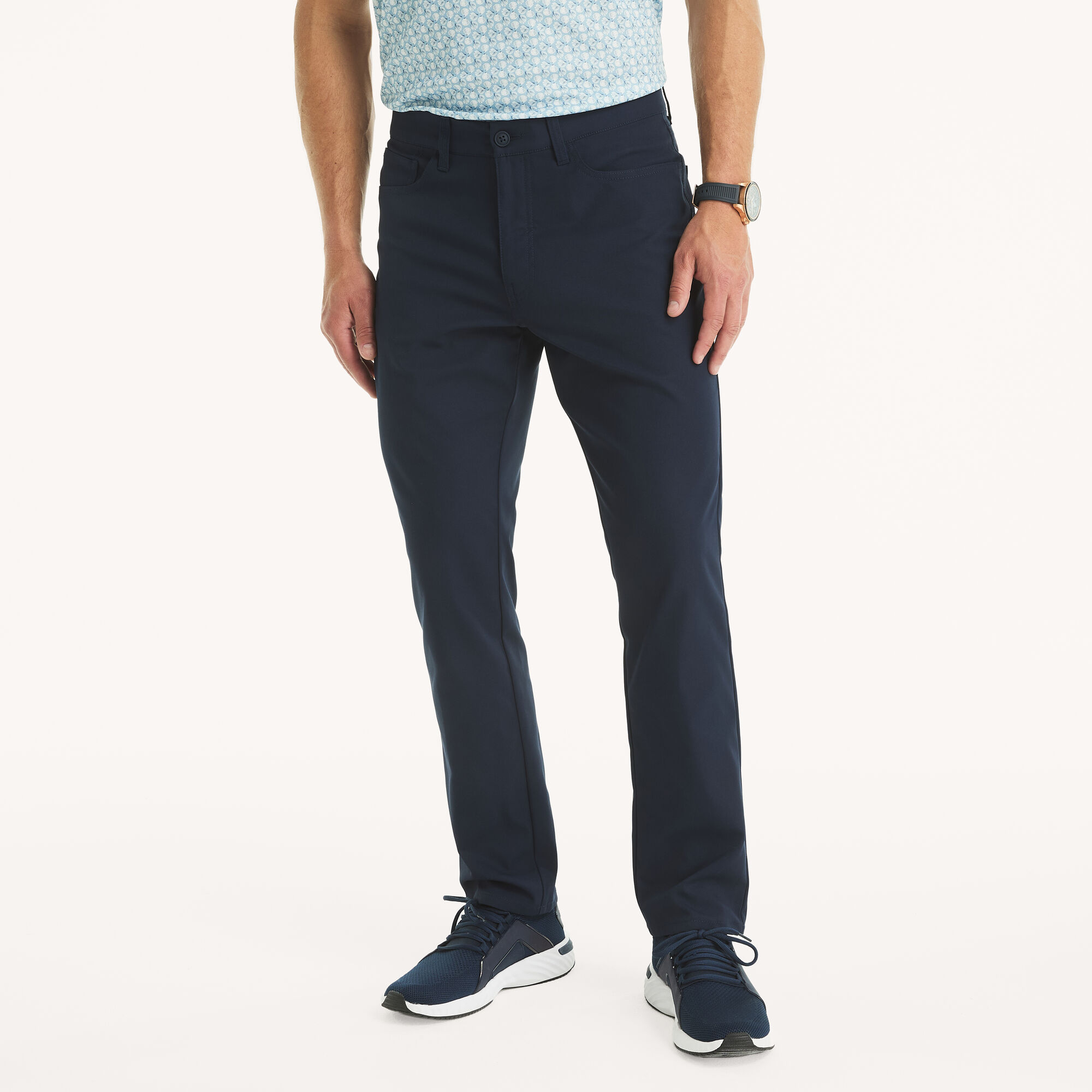 Nautica Men's 5-Pocket Performance Pant 482 (Stellar Blue Heather), 38x34