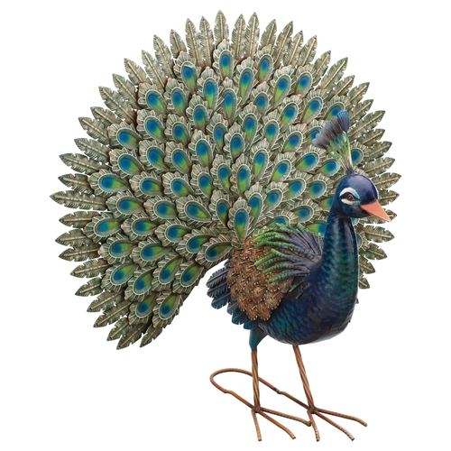 Royal Peacock Sculpture Multi Cool , Multi Cool
