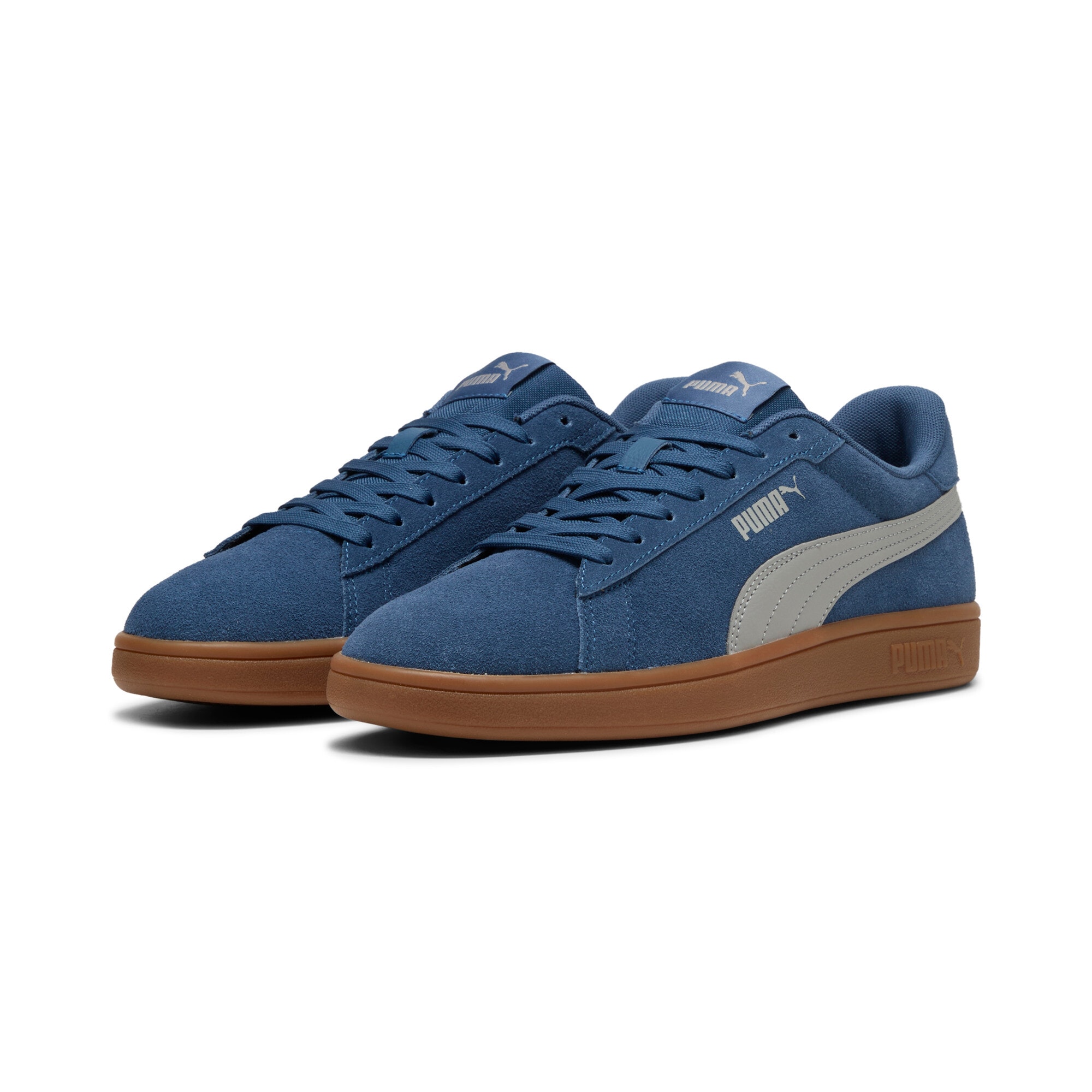 Sneaker PUMA "SMASH 3.0", Damen, Gr. 47, grau (schwarz indigo, gray echo, gum), unifarben, Schuhe Sneaker