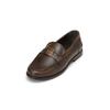 Loafer MARC O'POLO "aus Rindleder in Vintage-Optik", Damen, Gr. 39, vintage schwarz braun, Obermaterial: 100% Leder (Rind), Schuhe