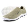 Barfußschuh LEGUANO "SCIO", Damen, Gr. 46, grün (khaki), Textil, meliert, sportlich, Schuhe, Slipper, Bequemschuh mit speziell entwickelter Laufsohle