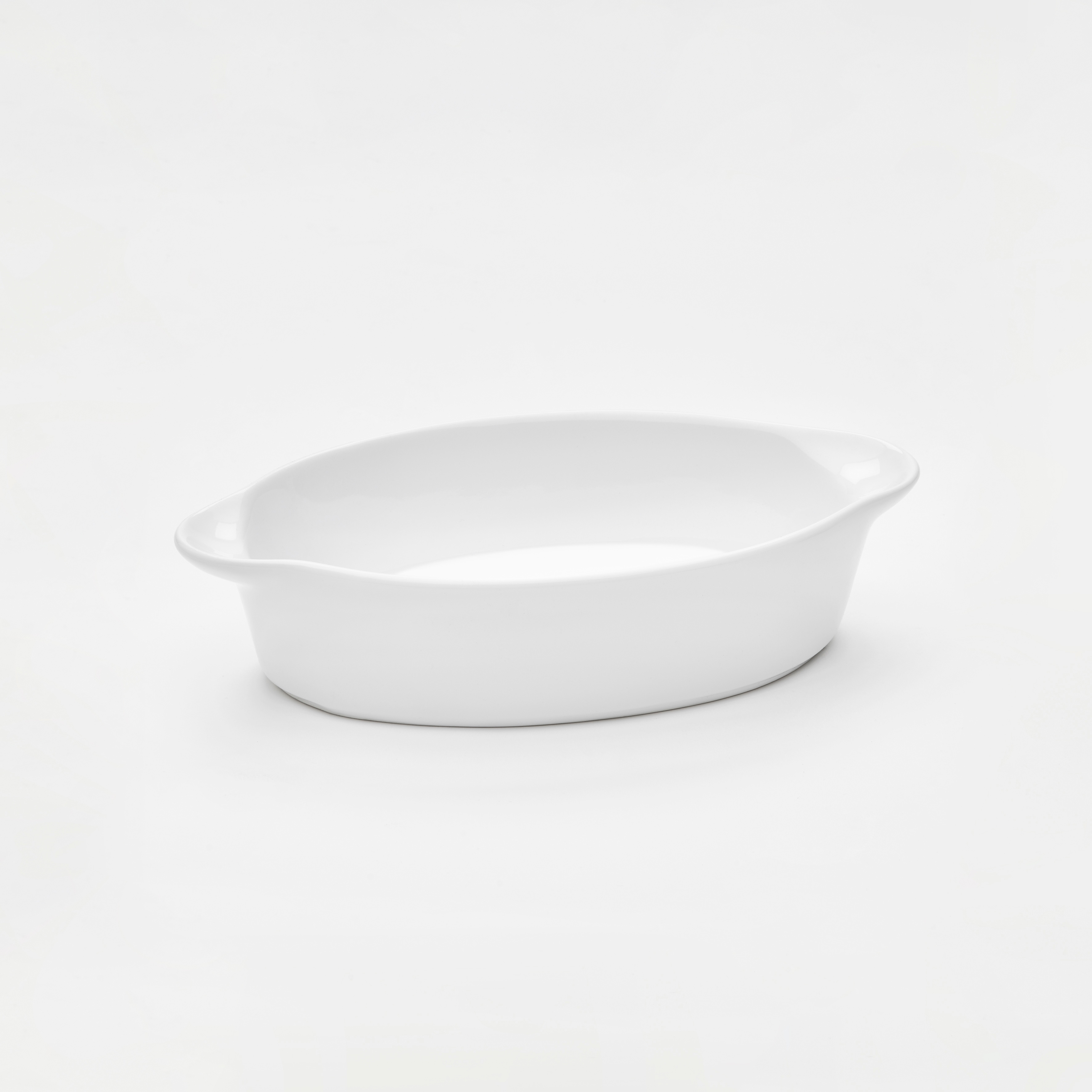 Auflaufform VAN WELL "Backform oval, 23,5 x 13,5 x 5,5 cm", weiß, B:23,5cm L:13,5cm, Porzellan, Auflaufformen, weiß glänzend, spülmaschinen- und mikrowellengeeignet Image