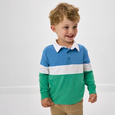 Crisp Green Rugby Shirt - 2T