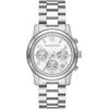 Chronograph MICHAEL KORS "RUNWAY", silber (silberfarben, silberfarben), Armbanduhren, Damen, Quarzuhr, Armbanduhr, Damenuhr, Stoppfunktion, Edelstahlarmband