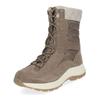 Schnürstiefelette TAMARIS "Tamaris Stiefelette Leder/Textil", Damen, Gr. 41, grau (taupe), Leder, Textil, casual, Schuhe