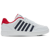 Sneaker K-SWISS "COURT PALISADES", Gr. 42, weiß, peacoat, mars rot, Leder, sportlich, Schuhe