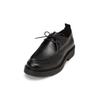 Schlupfboots MARC O'POLO "aus glattem Rindleder", Damen, Gr. 46, schwarz, Obermaterial: 100% Leder (Rind), Schuhe