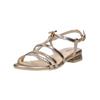 Riemchensandale NERO GIARDINI "Nero Giardini Sandalen Leder", Damen, Gr. 39, gold, Leder, casual, Schuhe