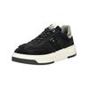 Sneaker NERO GIARDINI "Nero Giardini Sneaker Leder/Textil", Damen, Gr. 38, schwarz (schwarz, silber), Leder, Textil, casual, Schuhe