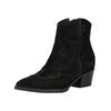 Bikerboots NERO GIARDINI "Nero Giardini Stiefelette Veloursleder", Damen, Gr. 37, schwarz, Veloursleder, casual, Schuhe