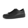Slip-On Sneaker GABOR, Damen, Gr. 43, schwarz, Leder, unifarben, sportlich, Schuhe, Freizeitschuh, Halbschuh, Schnürschuh, elastische Schnürsenkel