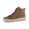 Sneakerboots GABOR, Damen, Gr. 43, braun (rehbraun), Ziegenveloursleder, unifarben, sportlich, Schuhe, Plateau, Stiefelette, Schnürboots mit Best Fitting Funktion