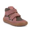 Barfußschuh FRODDO "BAREFOOT TEX AUTUMN", Kinder, Gr. 30, rosa (rosa, grau), Veloursleder, Textil, colorblocking, modisch, Schuhe, Klettschuh, Winterstiefel mit TEX-Membrane