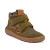 Barfußschuh FRODDO "BAREFOOT TEX AUTUMN", Kinder, Gr. 28, grün (khakifarben), Veloursleder, Textil, modisch, Schuhe, Klettschuh, Winterstiefel mit TEX-Membrane
