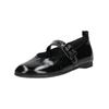 Riemchenballerina GABOR "Gabor Ballerinas Leder", Damen, Gr. 39, schwarz, Leder, casual, Schuhe